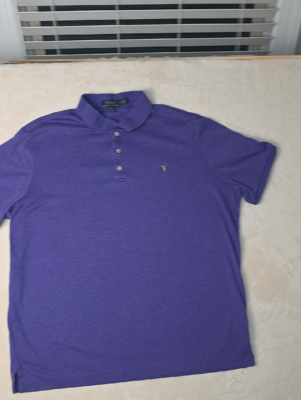 Polo Ralph Lauren Men's Purple Polo with Embroidered Pony Size XL/TG